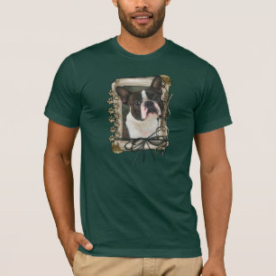 T-shirt Merci - pattes en pierre - Boston Terrier