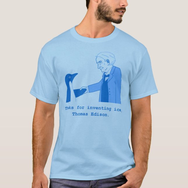 T-shirt Merci pour inventer la glace, Thomas Edison (Devant)