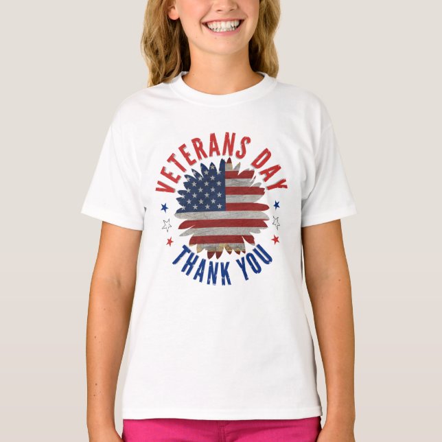T-Shirt MERCI POUR LA FÊTE DES VÉTÉRANS (Devant)