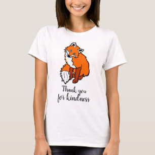 T-shirt Merci pour la gentillesse renard rouge drôle éléga