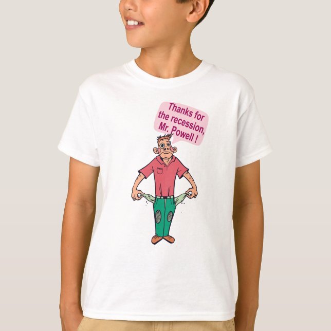 T-shirt Merci pour la récession, M. Powell (Devant)