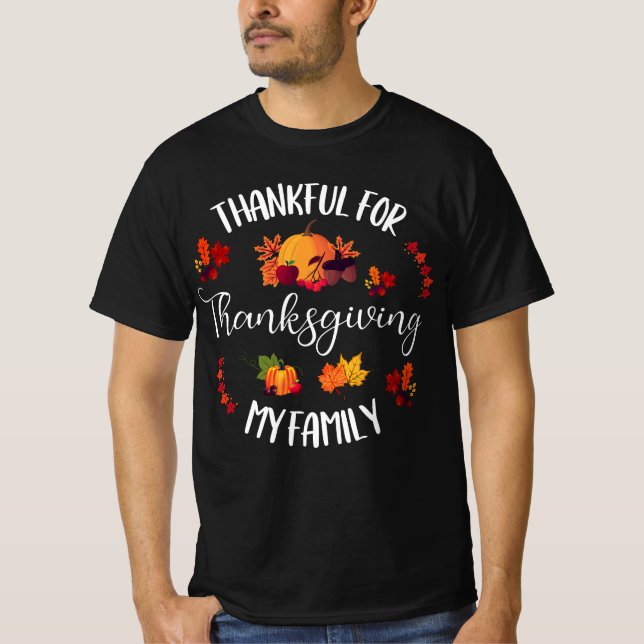 T-shirt Merci Pour Ma Famille Qui A Rapproché Thanksgiving (Devant)