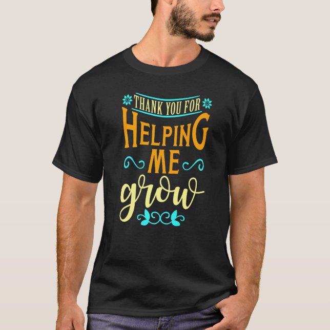 T-shirt Merci Pour M'Aider À Apprécier Les Enseignants (Devant)