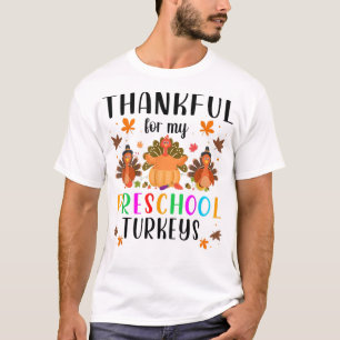T-shirt Merci Pour Mes Dindons D'Écolo Mignonne Thanksgivi