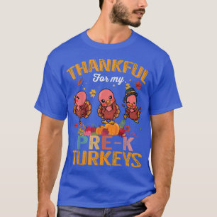 T-shirt Merci Pour Mes Dindons Pré-k Drôle Thanksgiving T