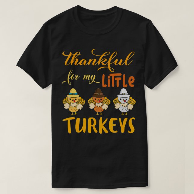 T-shirt Merci pour mes petites dindes Enseignants Thanksgi (Design devant)