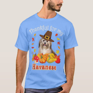 T-shirt Merci pour mon chien Havanais Thanksgiving Je suis