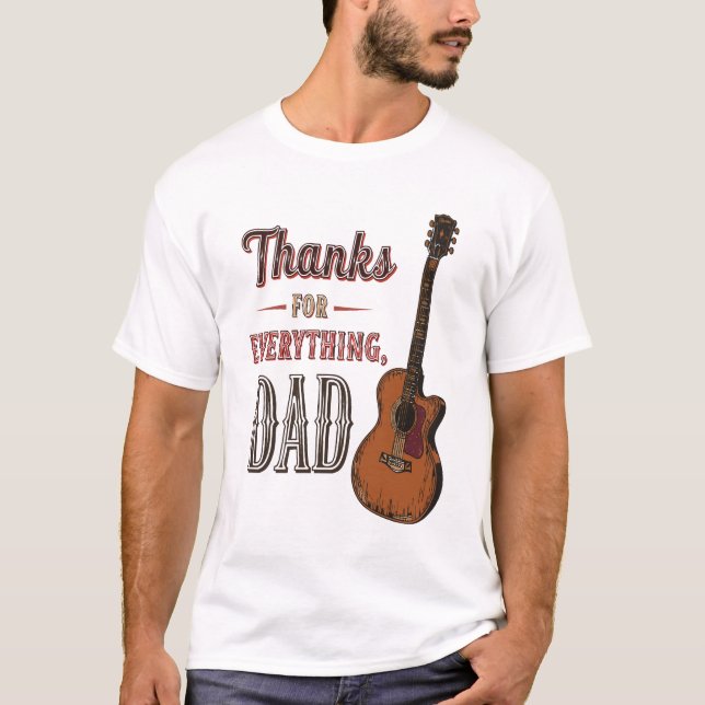 T-shirt Merci pour tout, Papa - Guitar Lover Tee (Devant)