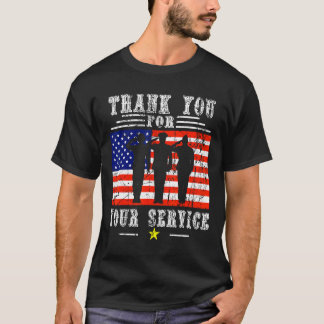 T-shirt Merci pour vos services patriotiques - Vétérans D
