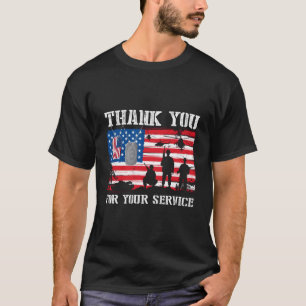 T-shirt Merci Pour Votre Service Anciens Combattants Du Dr
