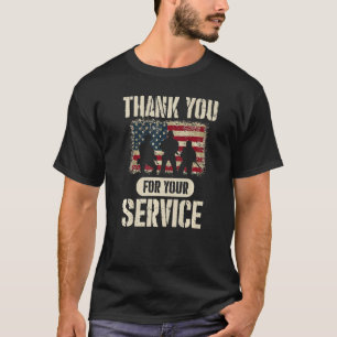 T-shirt Merci pour votre service Jour des anciens combatta