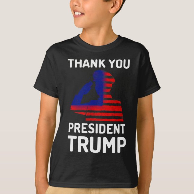 T-shirt Merci Président Trump  (Devant)