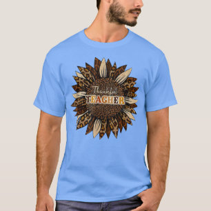 T-shirt Merci professeur Leopard tournesol Thanksgiving Te