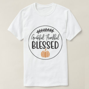 T-shirt Merci Reconnaissant Bénis Citrouille