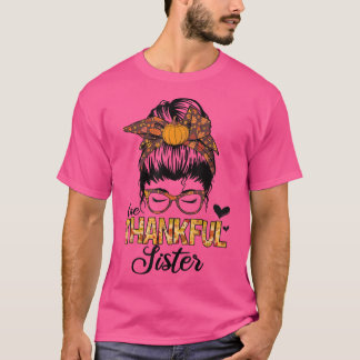 T-shirt Merci Soeur Funny Messy Bun Automne Merci