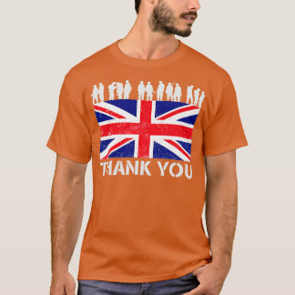 T-shirt Merci Soldat Drapeau Patriotique Britannique