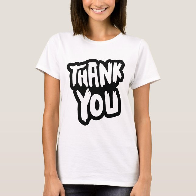 T-shirt Merci – Tee Graphique Simple et Gentil (Devant)
