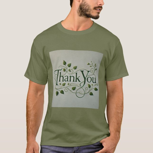 T-shirt Merci vert Terre Mens (Devant)