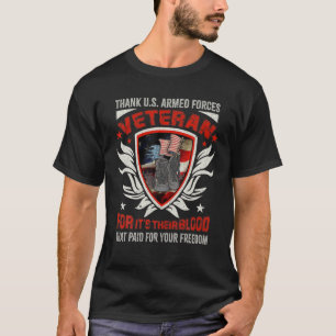 T-shirt Merci vétéran des forces armées américaines