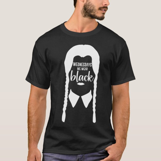 T-shirt Mercredi, nous portons le noir (Devant)