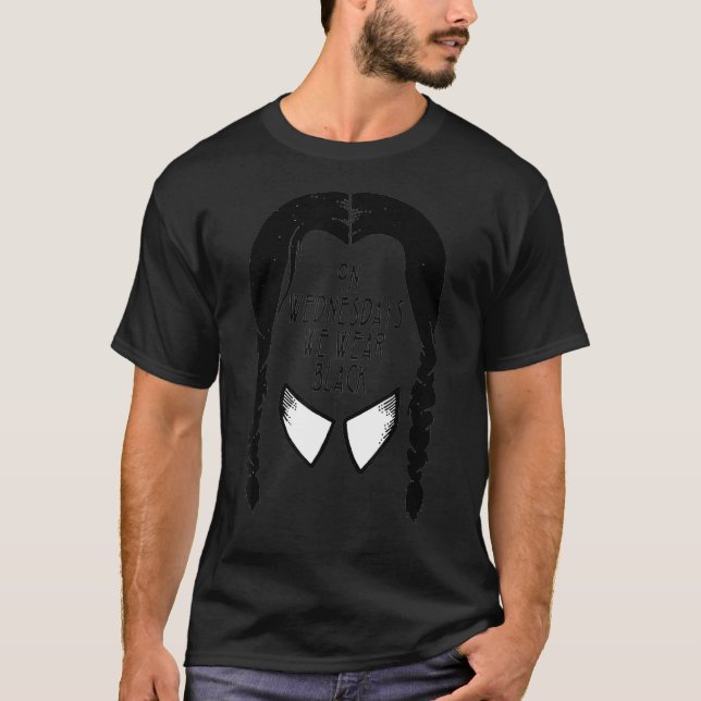 T-shirt Mercredi, Nous Portons Noir 2 (Devant)