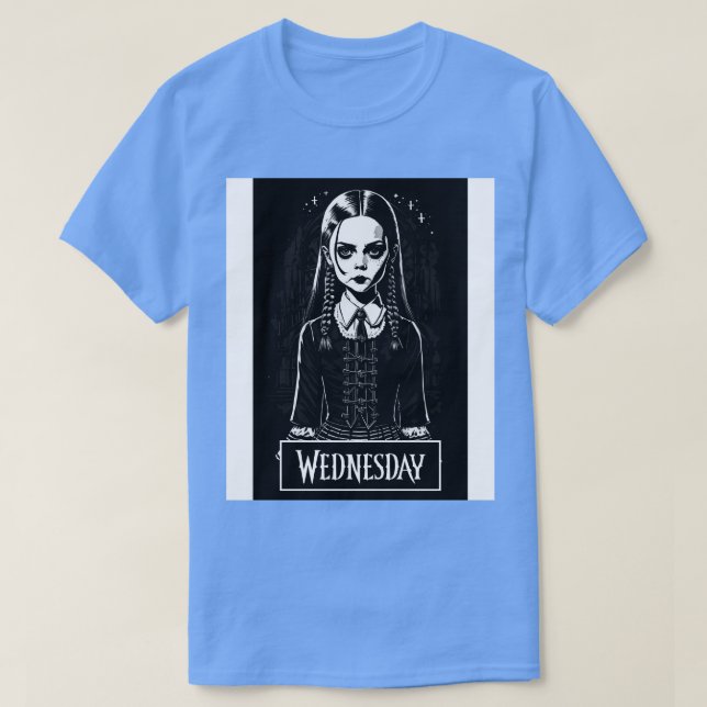 T-shirt Mercredi Portrait Goth (Design devant)