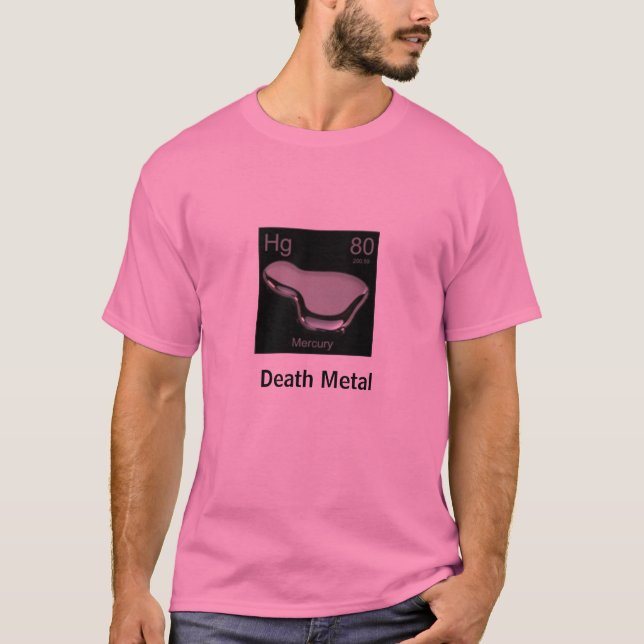 T-shirt mercure, métal de la mort (Devant)