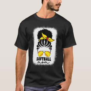 T-shirt Mère afro-américaine de softball Catcher Lanceuse