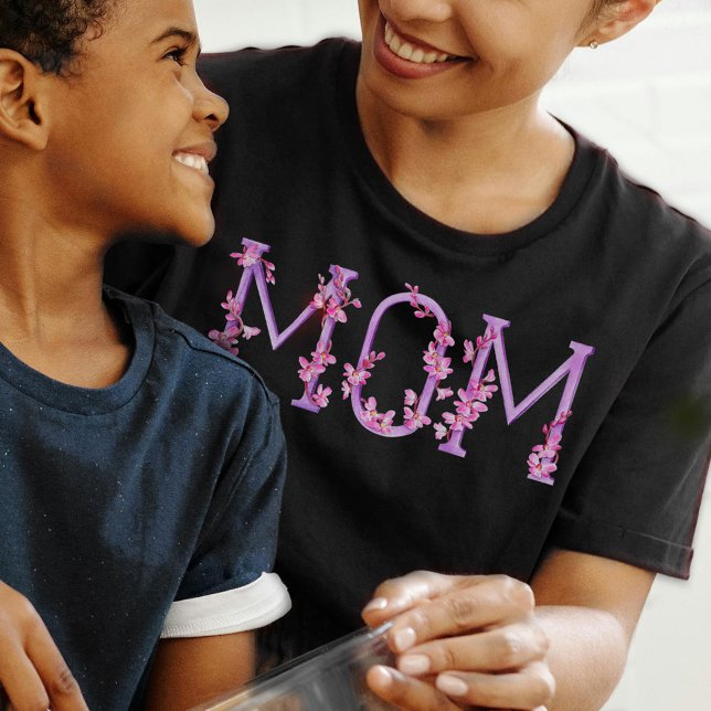 T-shirt Mère aquarelle art texte orchidée (Créateur téléchargé)