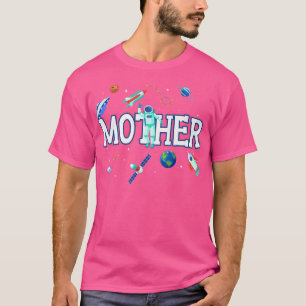 T-shirt Mère Astronaut Famille spatiale correspondant Anni