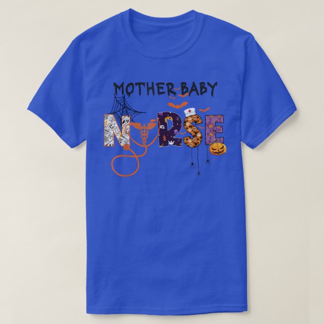 T-shirt MÈRE BÉBÉ Infirmière halloween Stethoscope Éffraya (Design devant)