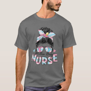T-shirt Mère Bébé Nurse Messy Bun Femmes Lunettes de solei