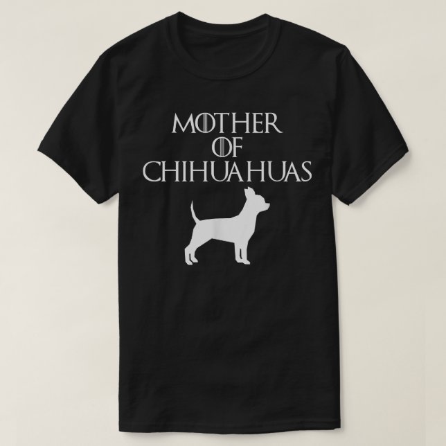 T-shirt Mère blanche mignonne et unique de Chihuahuas E010 (Design devant)