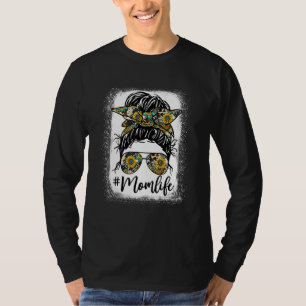 T-shirt Mère blanchie Vie Tournesol Mère Vie Léopard Menso