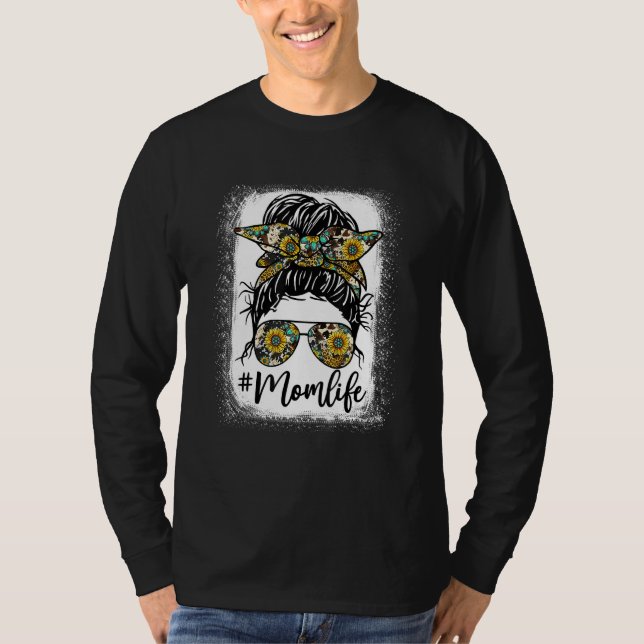 T-shirt Mère blanchie Vie Tournesol Mère Vie Léopard Menso (Devant)