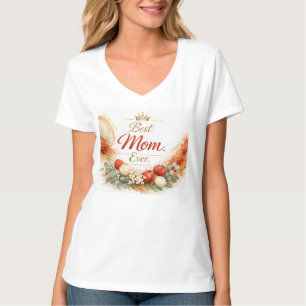 T-shirt Mère Bohème Aquarelle pêche menthe, Agate Or, Art