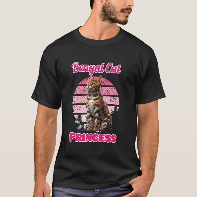 T-shirt Mère Chat Bengal BENGAL PRINCESSE Drôle Chat Benga (Devant)