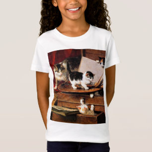 T-Shirt Mère Chat et chatons sur table