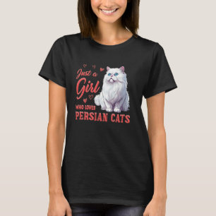 T-shirt Mère chat JUSTE UNE FILLE ET SES CHATS PERSANS Drô