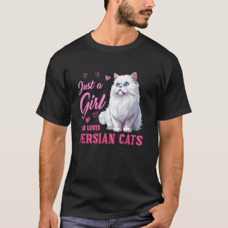 T-shirt Mère chat JUSTE UNE FILLE ET SES CHATS PERSANS Drô
