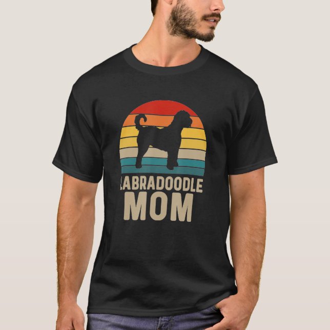T-shirt Mère chien Doodle Goldendoodle Rétro Labradoodle (Devant)