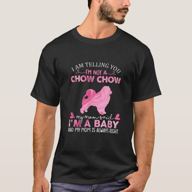 T-shirt Mère Chow Chow Bébé Drôle Mignon Propriétaire de C (Devant)