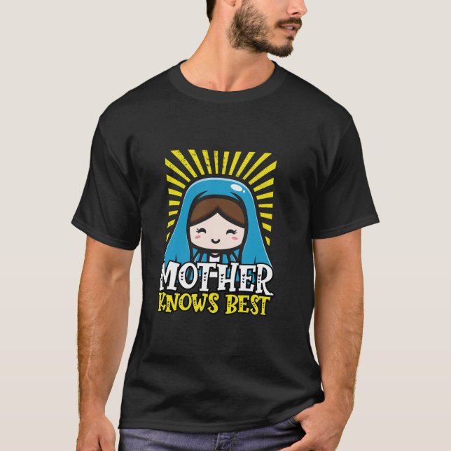T-shirt Mère connaît mieux Christian Maman Christianity Re (Devant)