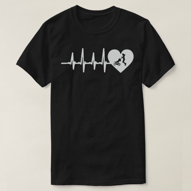 T-shirt Mère coureuse Coureurs Heartbeat (Design devant)