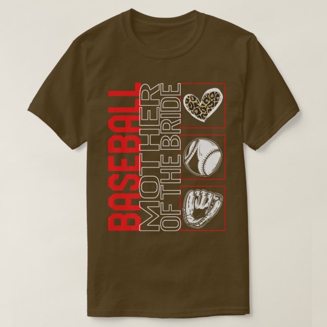 T-shirt Mère De Baseball De La Fête De La Mariée Leopard E (Design devant)