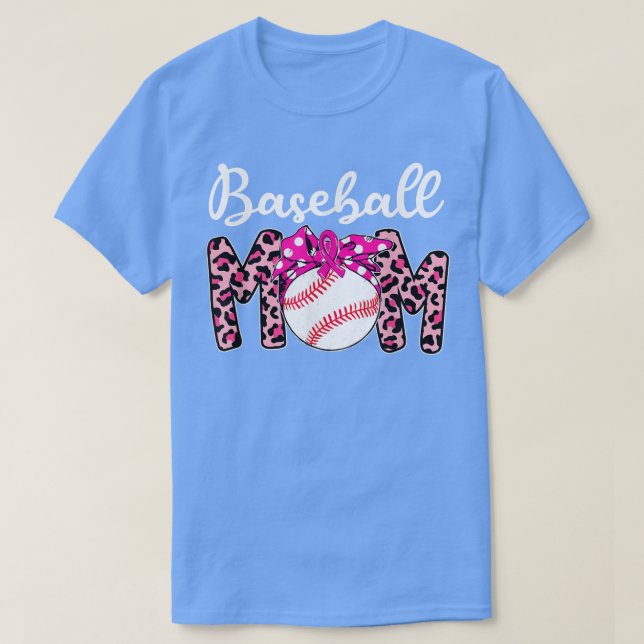 T-shirt Mère de baseball rose Ruban Conscience du cancer d (Design devant)