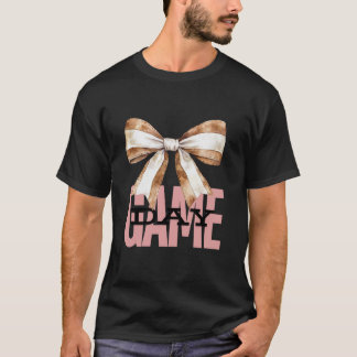 T-shirt Mère de baseball Tee Sports Mama Coquette Bow Game