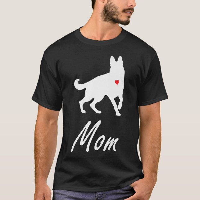 T-shirt Mère de berger allemand Maman (Devant)