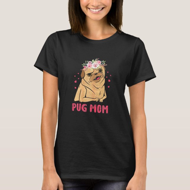 T-shirt Mère de carlin propriétaire de chien (Devant)