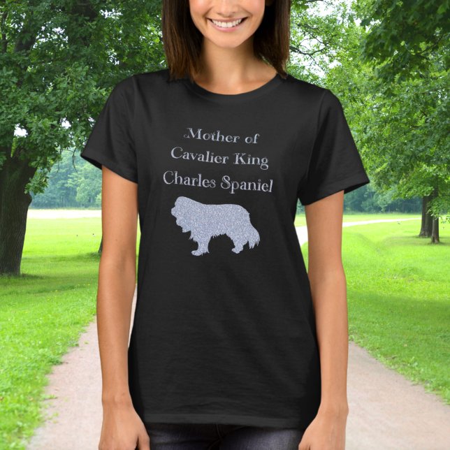 T-shirt Mère de Cavalier King Charles Spaniel Argent (Créateur téléchargé)